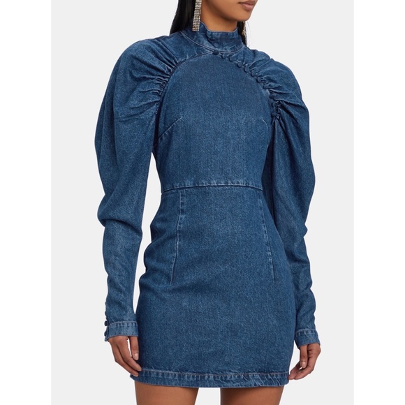 Neiman Marcus Dresses & Skirts - Rotate | Birger Christensen Kim Ruched Chambray Mini Dress NWT